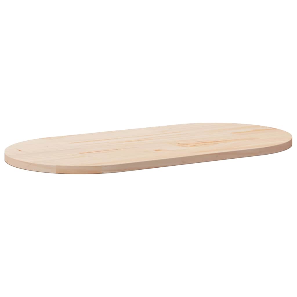 Tischplatte 60x30x2,5 cm Massivholz Kiefer Oval