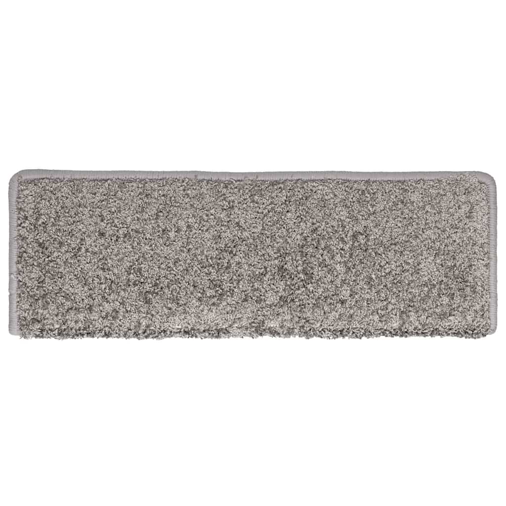 Stufenmatten 15 Stk. 65x21x4 cm Grau Rechteckiger Rand