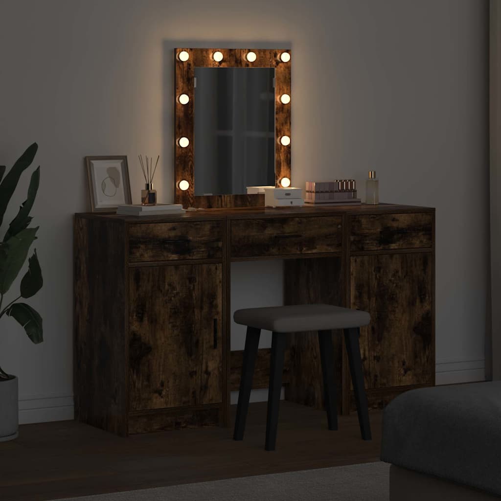 Schminktisch mit Schubladen Weiß 50 x 41 x 135 cm Holzwerkstoff
