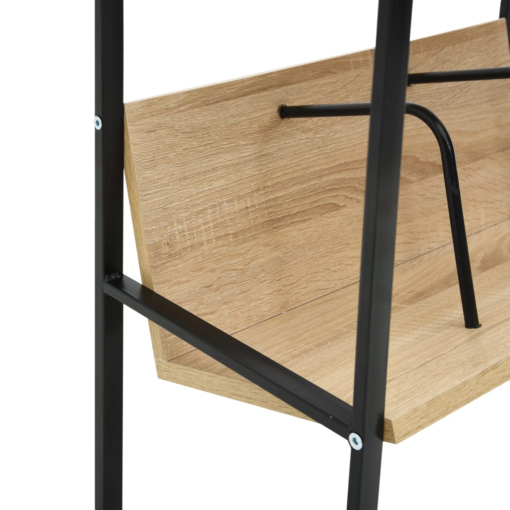 Bücherregal 2 Regalböden Schwarz 52x28x59 cm Holzwerkstoff