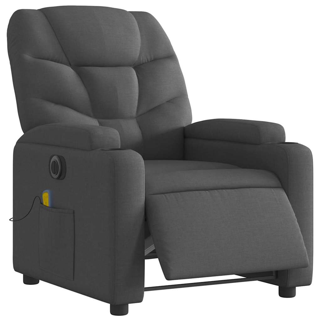 Relaxsessel Elektrisch Dunkelgrau Stoff