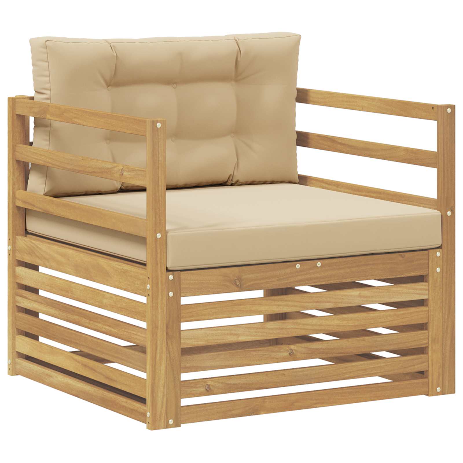 2 Stück Outdoor-Sofa Natur