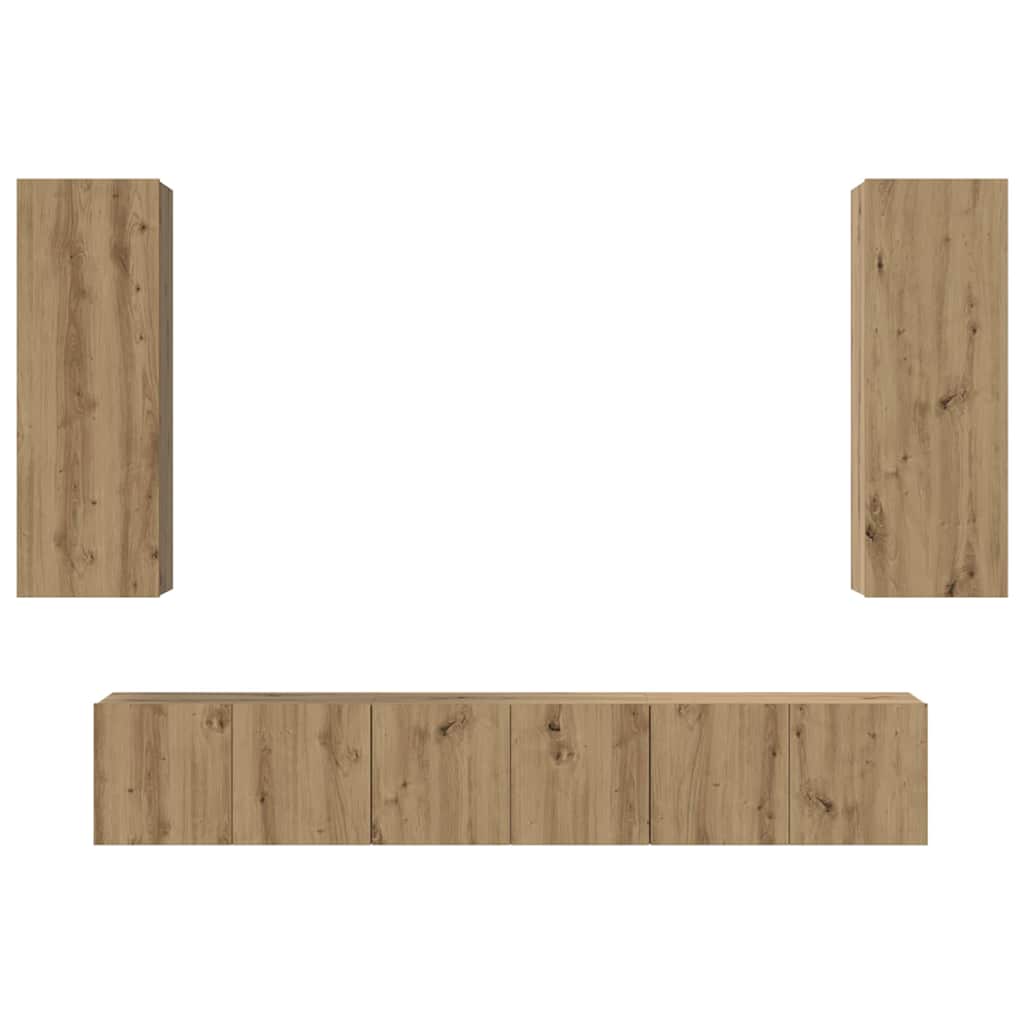 4-tlg. TV-Schrank-Set Weiß Holzwerkstoff