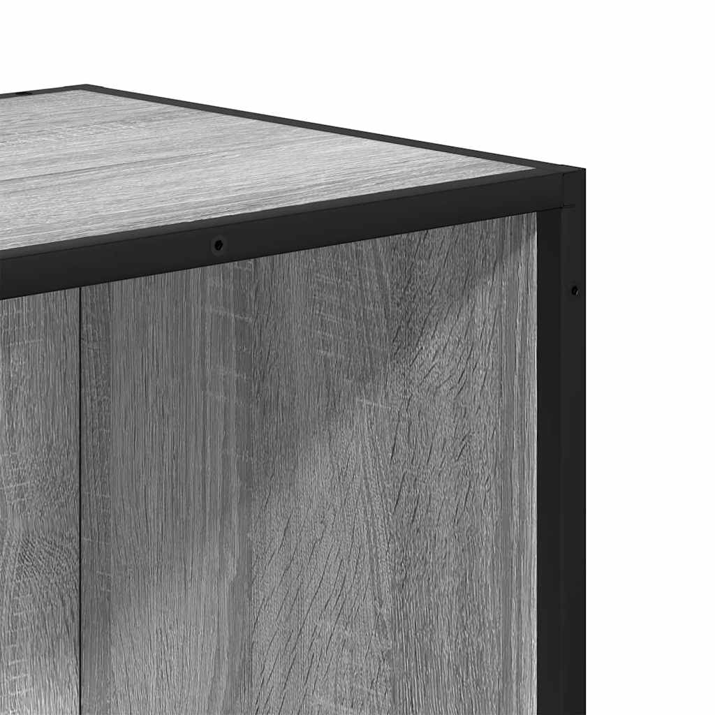 Bücherregal Schwarz 97,5x33x107,5 cm Holzwerkstoff und Metall