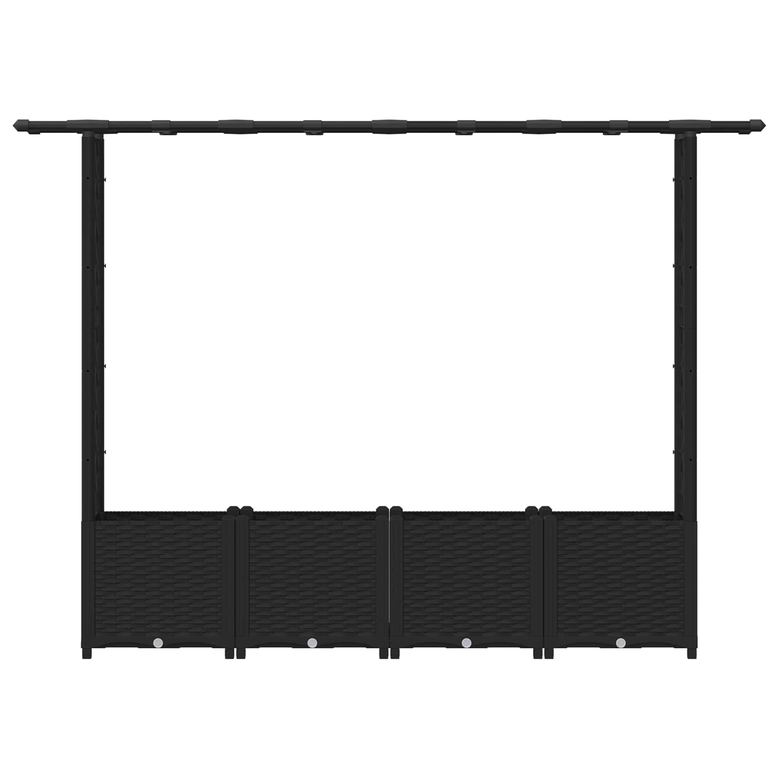 Hochbeet mit Rankgitter und Dach Braun 124 x 40 x 123 cm PP