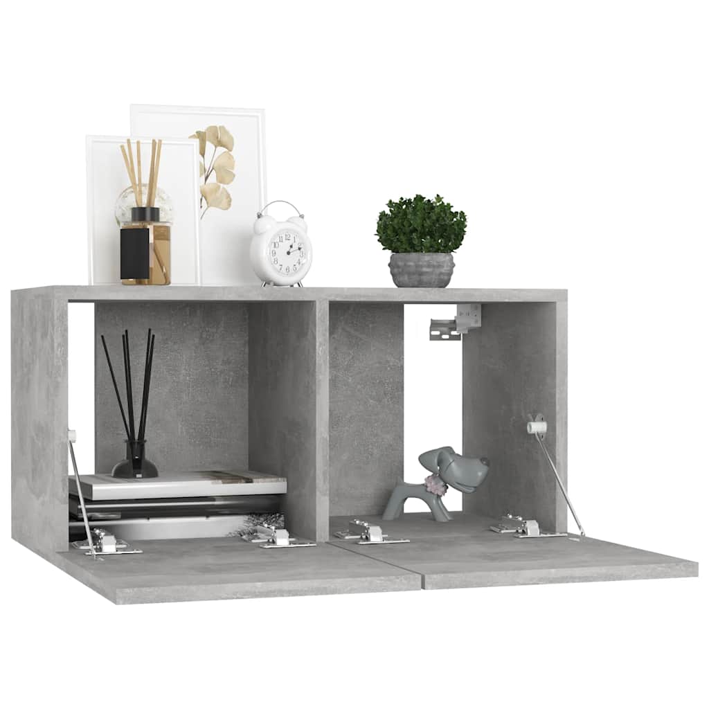 4-tlg. TV-Schrank-Set Weiß Holzwerkstoff