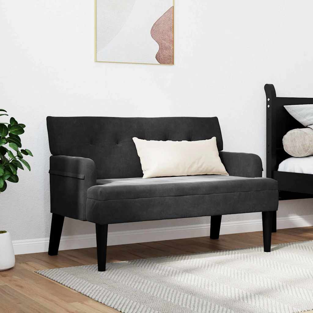 Chesterfield Bank Hellgrau 112 x 65,5 x 75 cm Samt