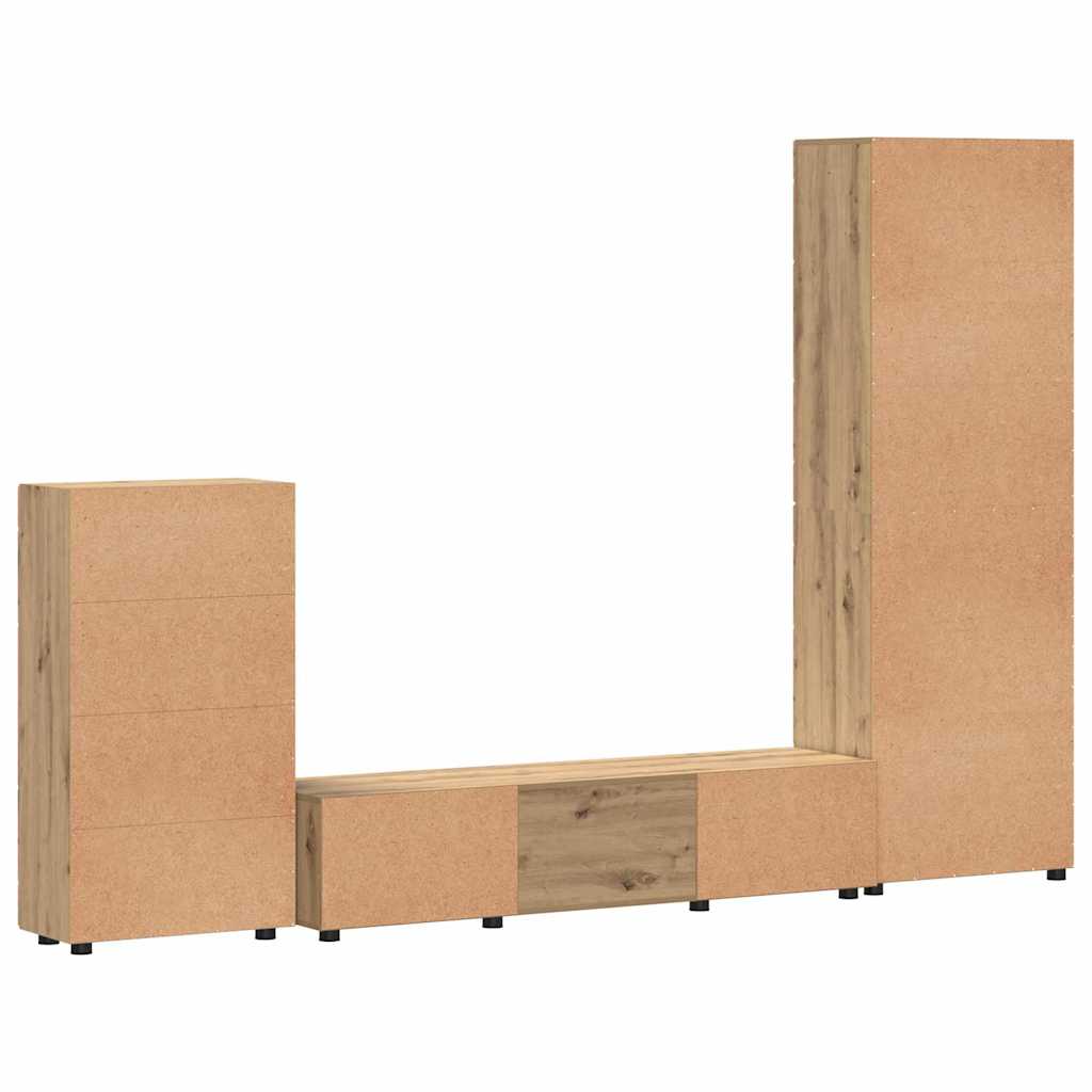 Highboard mit Regal FLORIN Weiß 60 x 35 x 182 cm Holzwerkstoff
