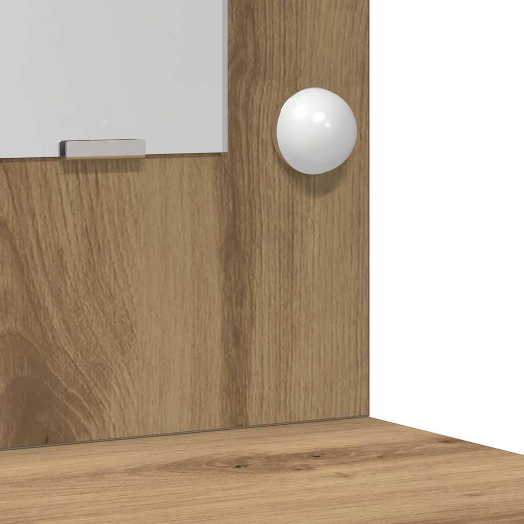 Schminktisch mit Regal Weiß 78,5 x 41 x 135 cm Holzwerkstoff