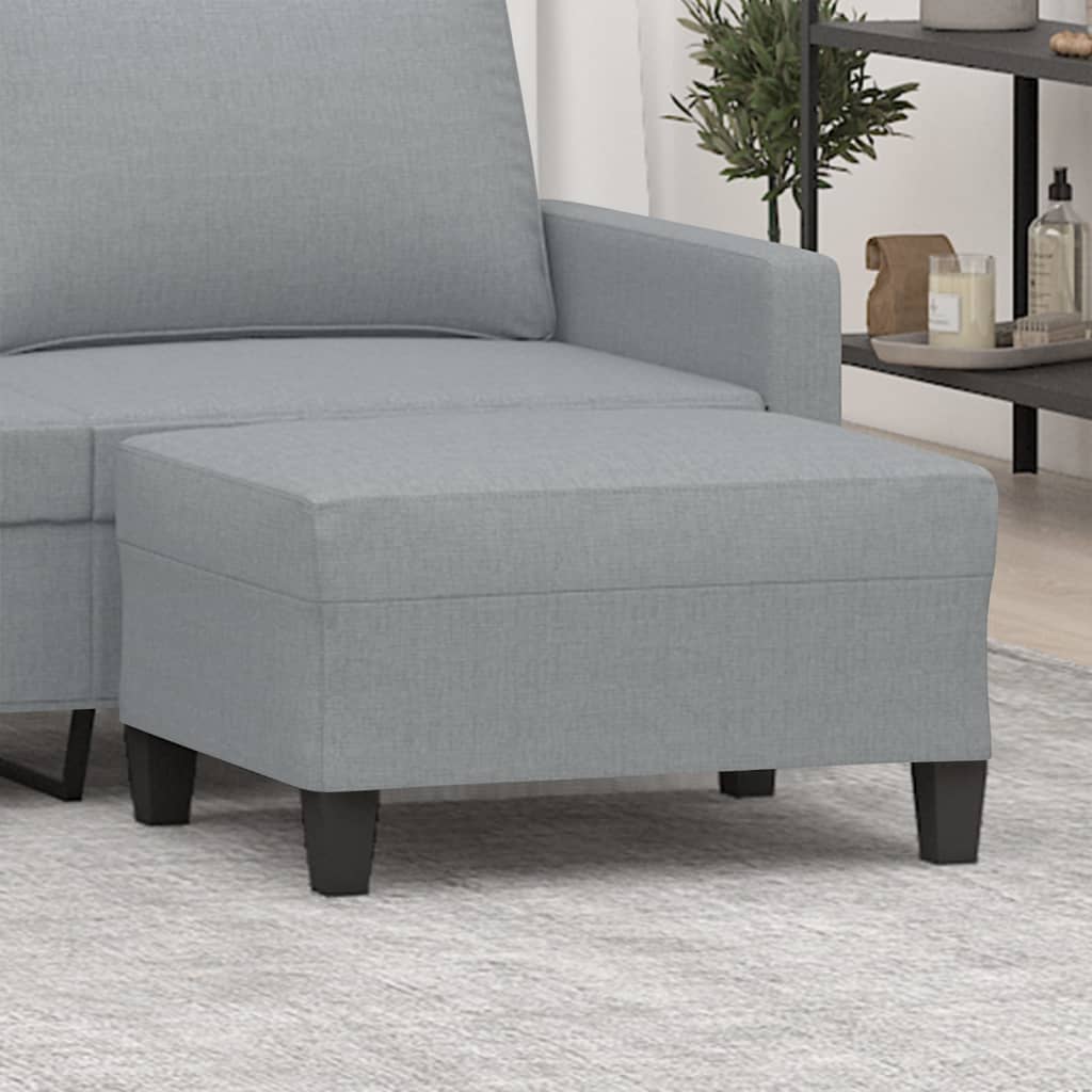 Fußhocker Hellgrau 60x50x41 cm Stoff
