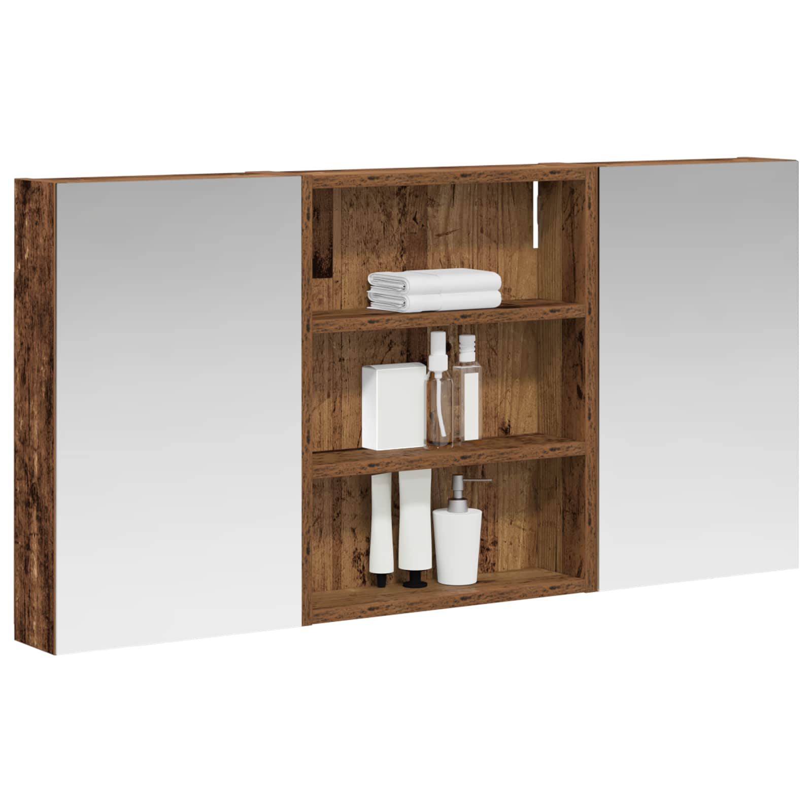 Badezimmerschrank-Set 3 pcs 80 x 10,5 x 50 cm Holzwerkstoff