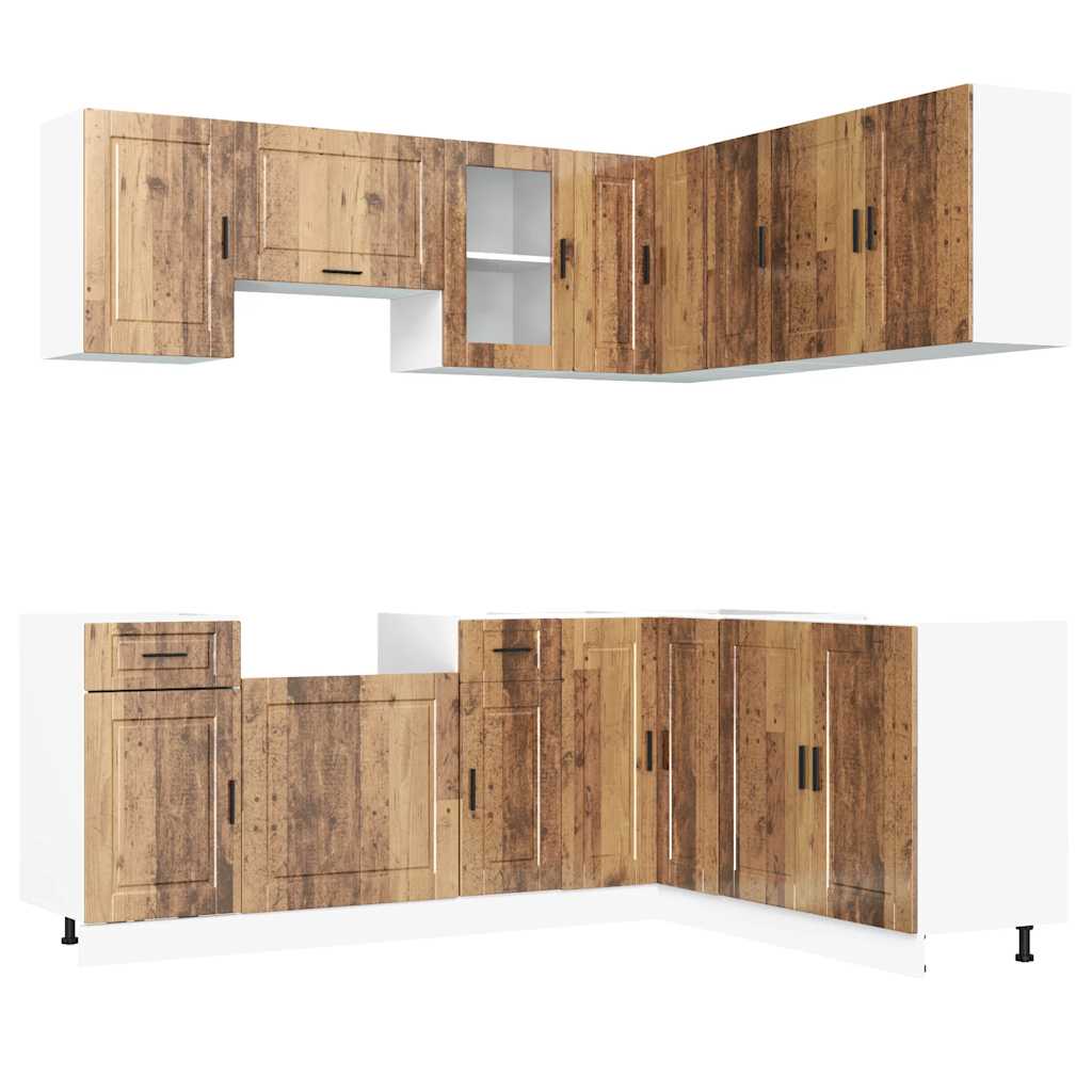 11-tlg. Küchenschrank-Set Porto Weiß Holzwerkstoff