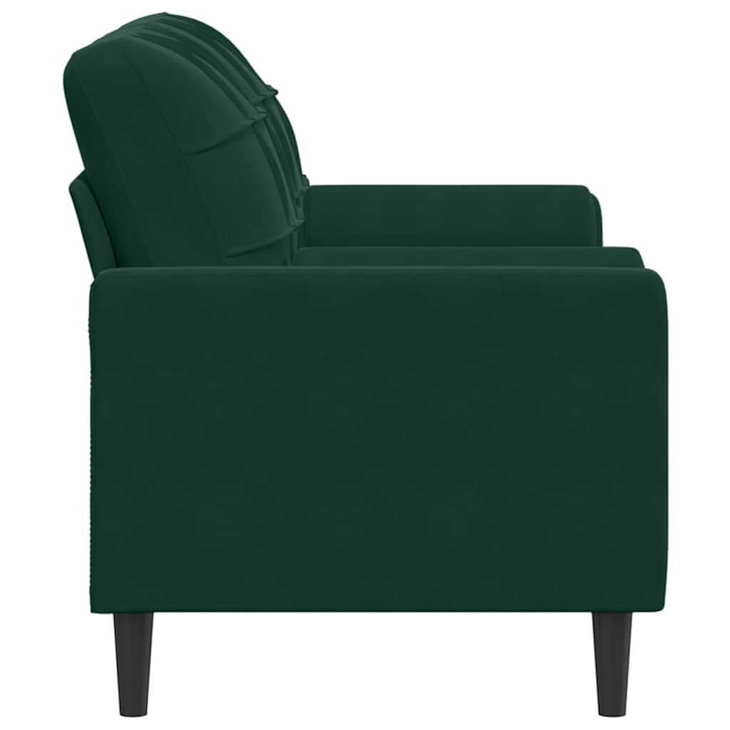 2-Sitzer-Sofa mit Zierkissen Hellgrau 120 cm Samt