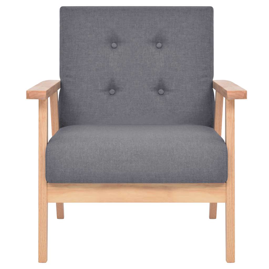 2-Sitzer-Sofa Stoff Hellgrau