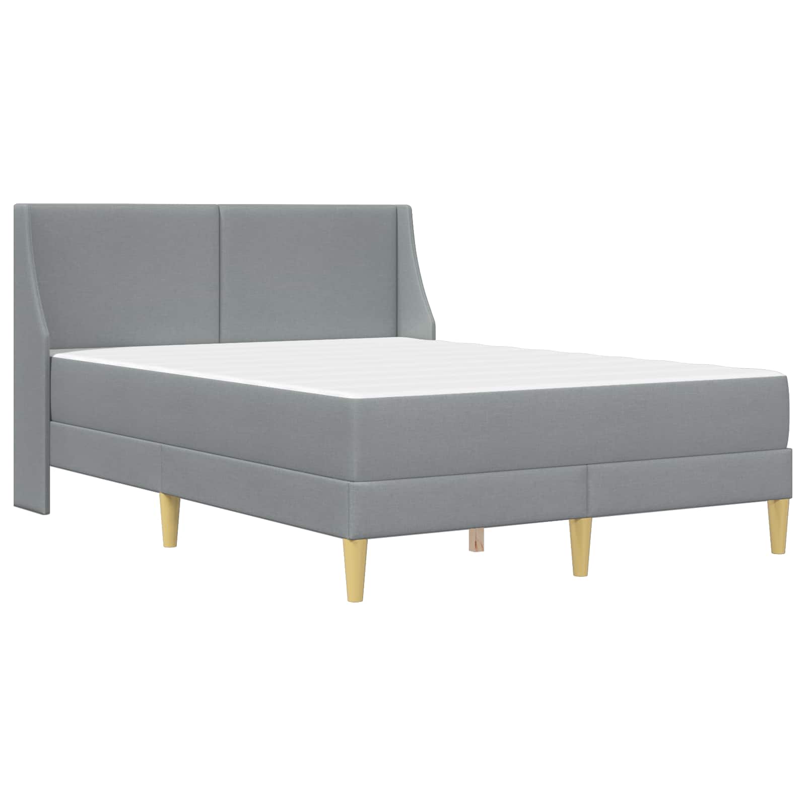 Bettgestell mit Matratze Hellgrau 80x 200 cm Polyester