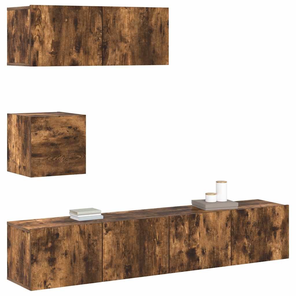 4-tlg. TV-Schrank-Set Sonoma-Eiche Holzwerkstoff