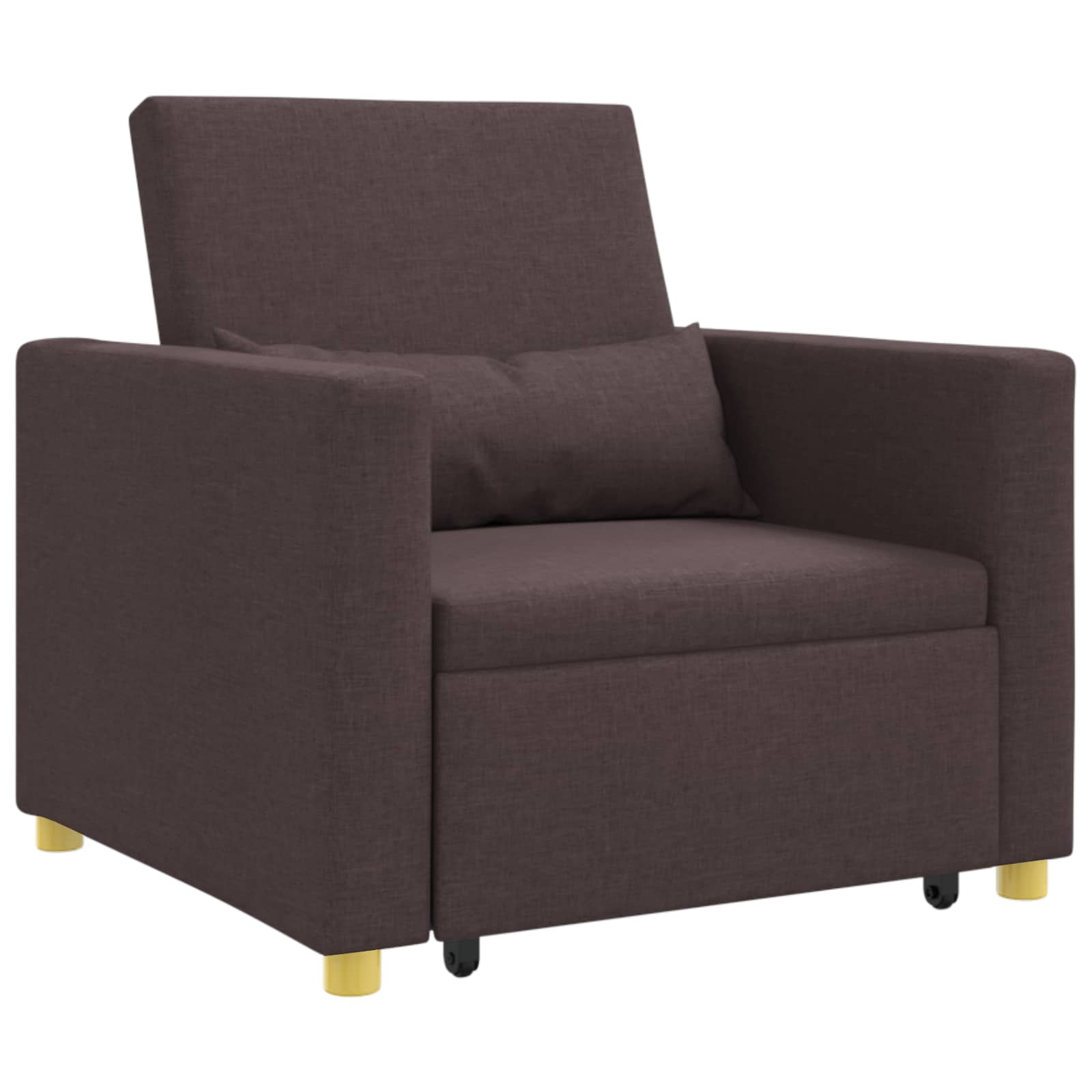 Ausziehbare Schlafcouch Einzel Hellgrau 90 x 165 x 87 cm Stoff