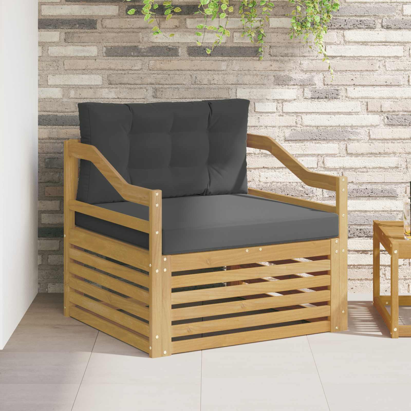 2 Stück Outdoor-Sofa Natur