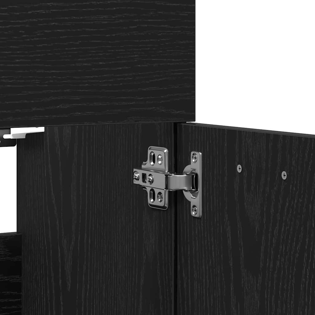 2-tlg. Badmöbel-Set Weiß Holzwerkstoff