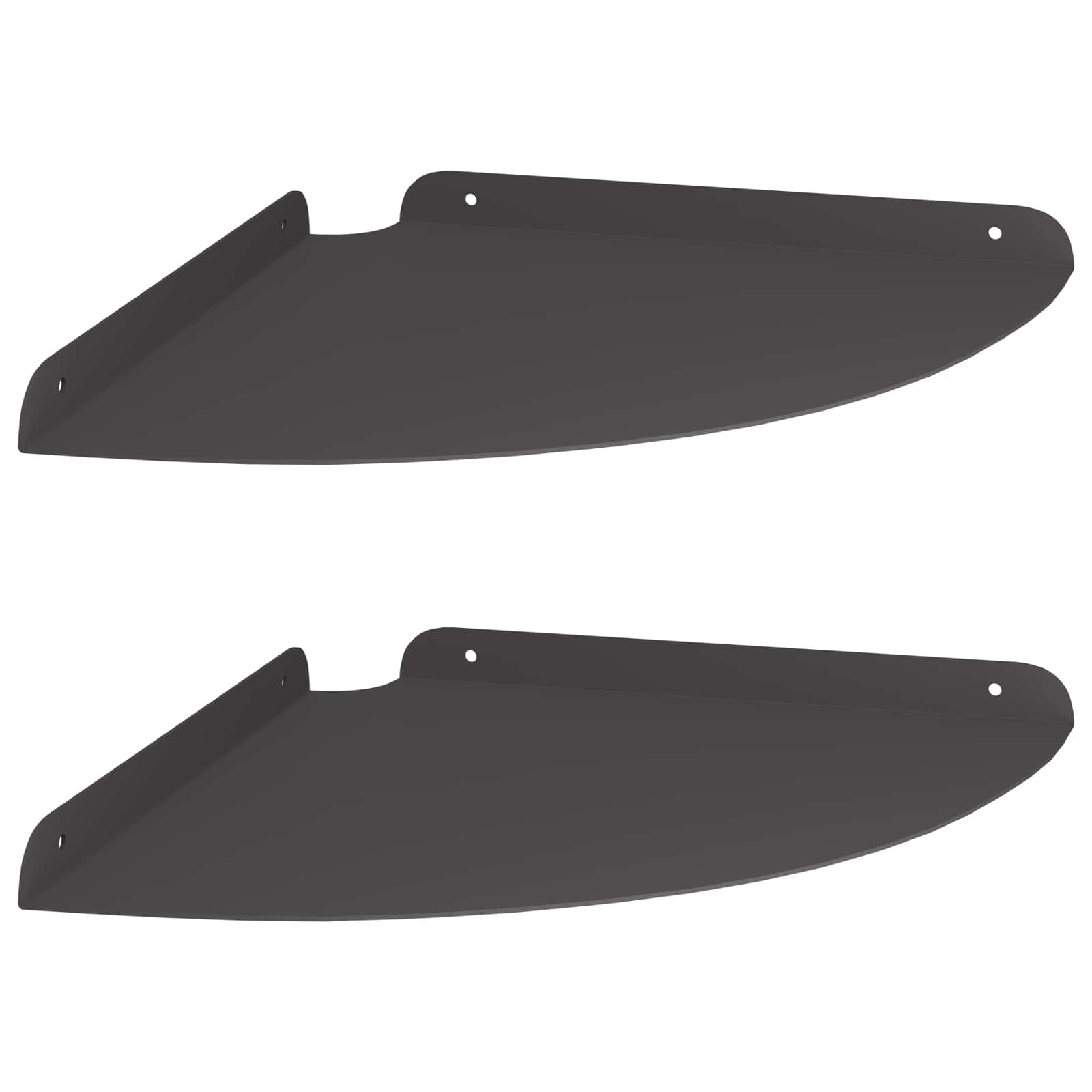 Schwebendes Regal mit Regal 2 pcs Schwarz 15 x 15 x 2 cm