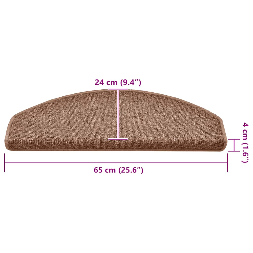Stufenmatten 15 Stk. 56x17x3 cm Anthrazit Halbrund