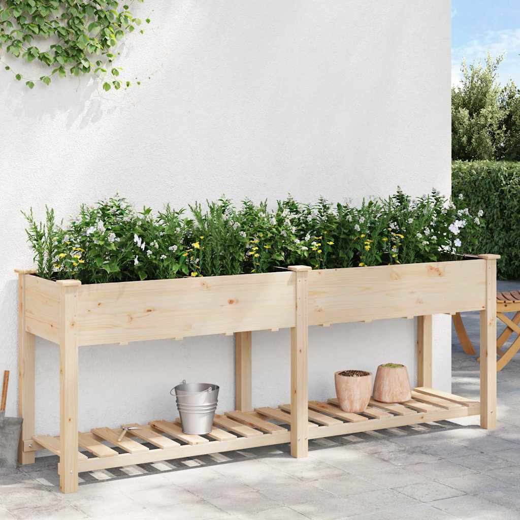 Garten-Pflanzgefäß mit Regal Beige 71 x 37 x 76,5 cm