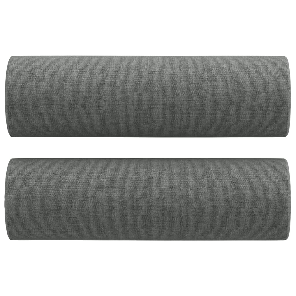 2-Sitzer-Sofa mit Zierkissen Braun 120 cm Stoff