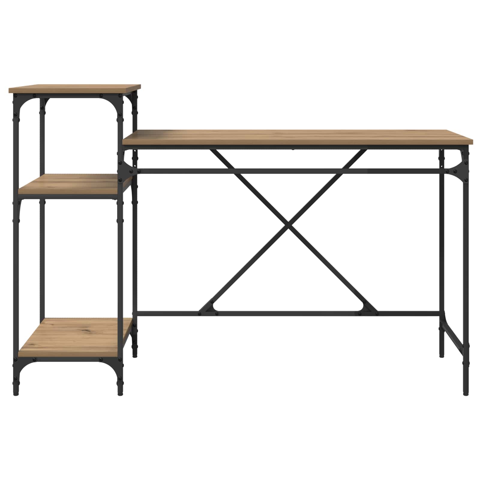 Schreibtisch mit Regal Sonoma-Eiche 135x50x90 cm Holzwerkstoff