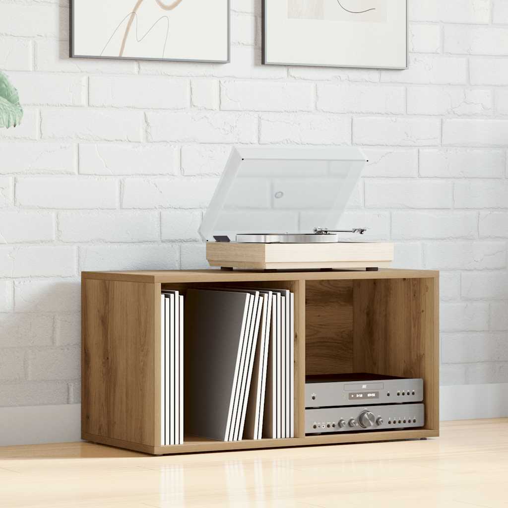 Schallplatten-Aufbewahrungsbox Weiß 71x34x36 cm Holzwerkstoff