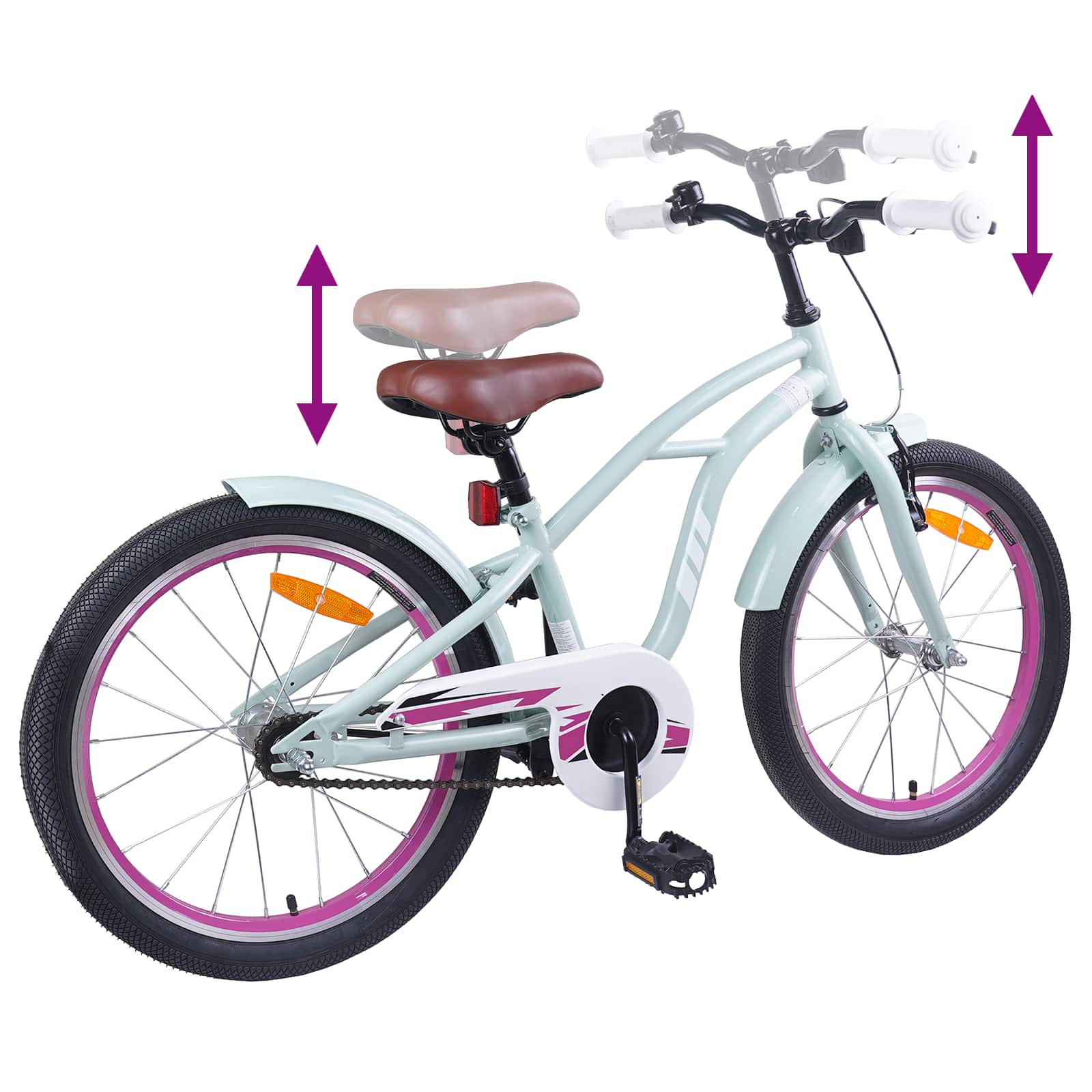 Kinderfahrrad 12 Zoll für 2-4 Jahre alt Hellgrün