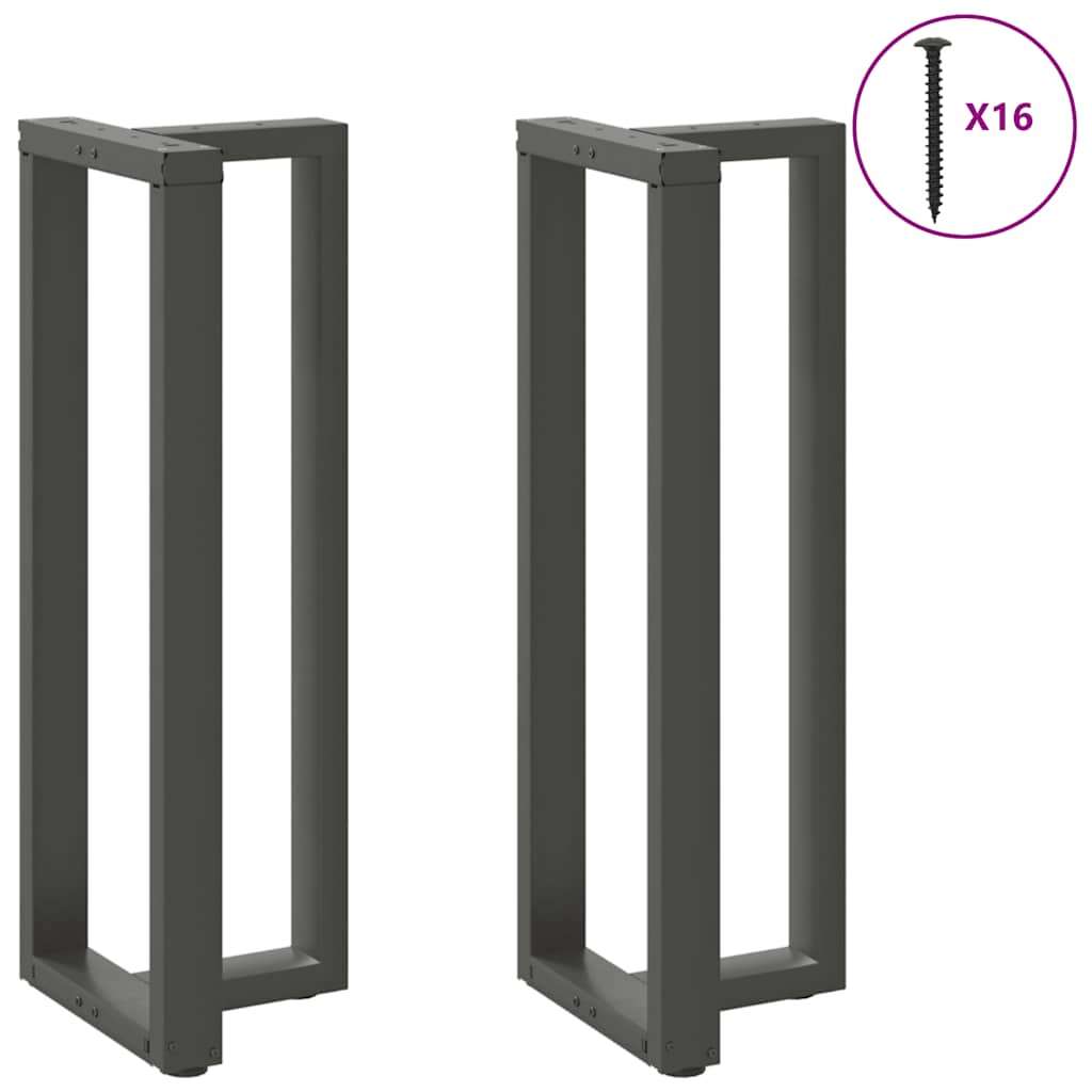 Couchtischbeine T-Form 2 Stk. Schwarz 30x25x(30-31) cm Stahl