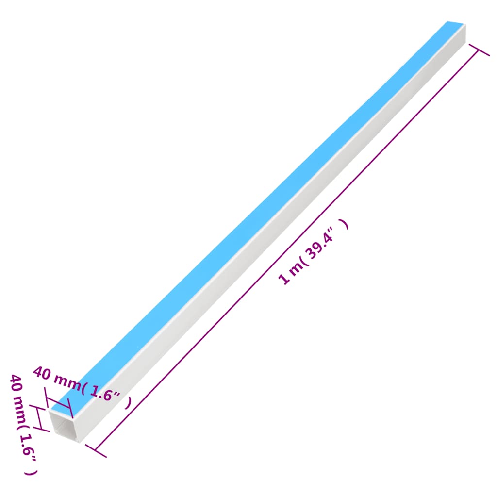 Installationsrohre Selbstklebend 25x25 mm 10 m PVC