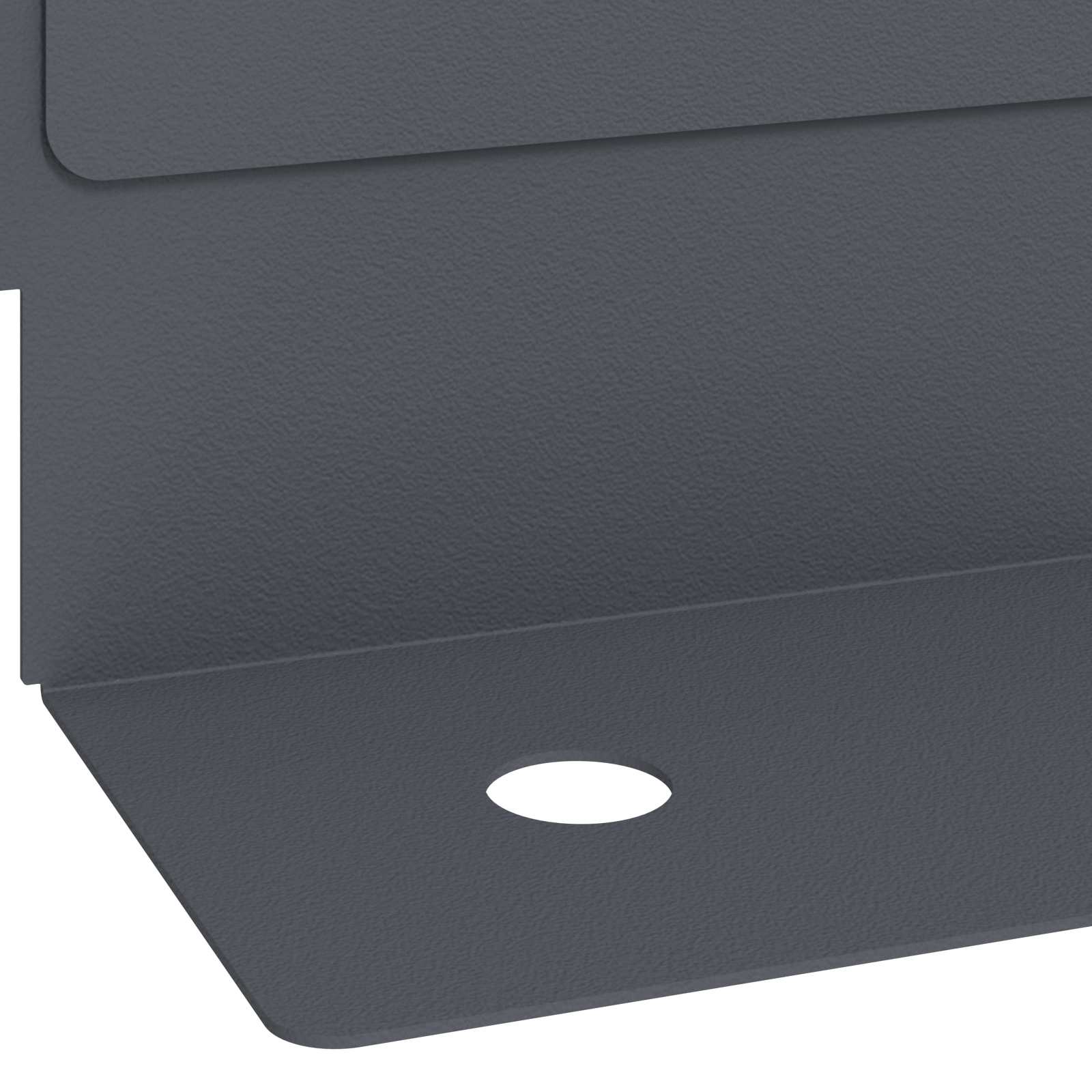 Raseneinfassung 10 pcs 102 x 4 x 4 cm Stahl Schwarz