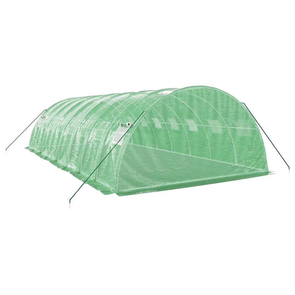 Gewächshaus mit Stahlrahmen Grün 8 m² 4x2x2 m