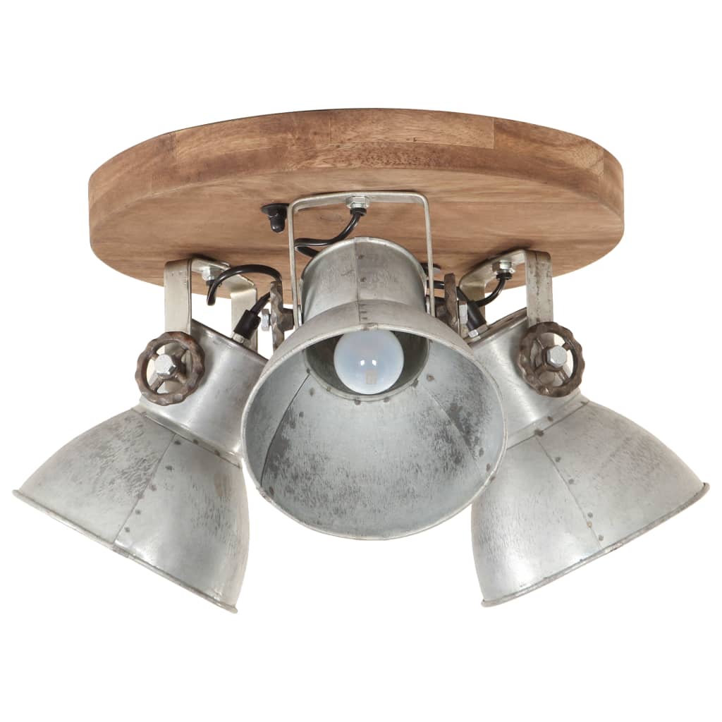 Wandlampe Industriestil Silbern 45x25 cm E27