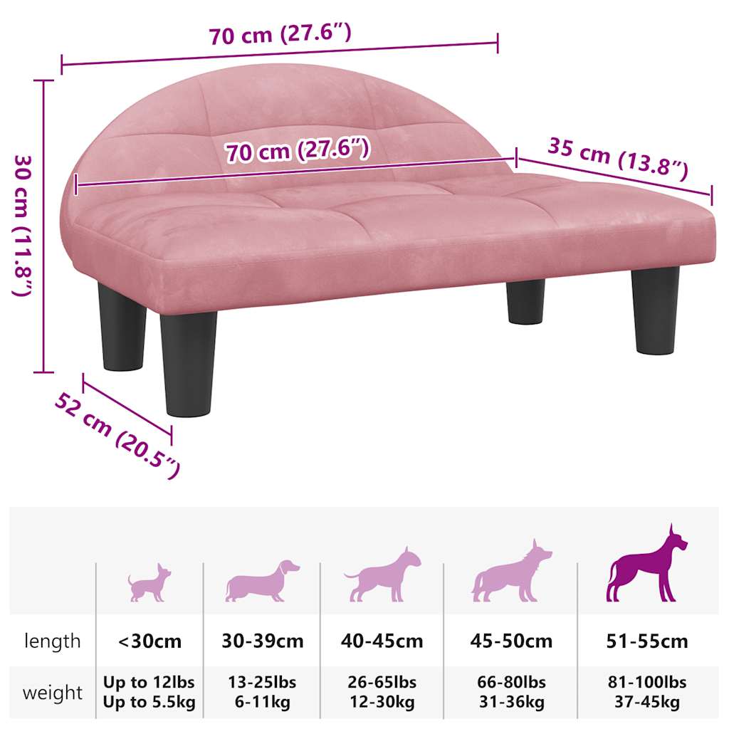 Hundebett Creme 70x52x30 cm Stoff