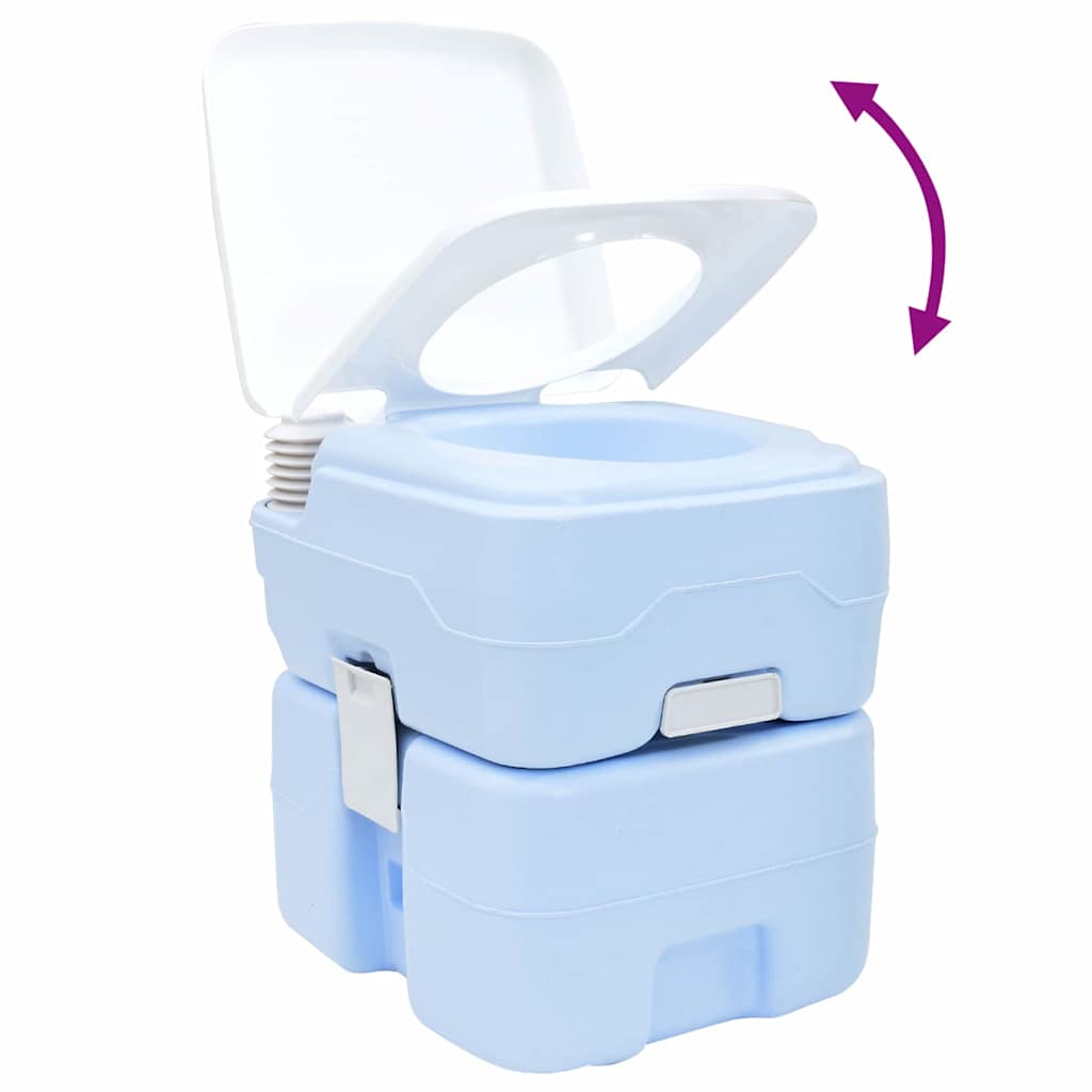 Camping-Toilette Grau und Weiß 41,5 x 36,5 x 30 cm Polyethylen