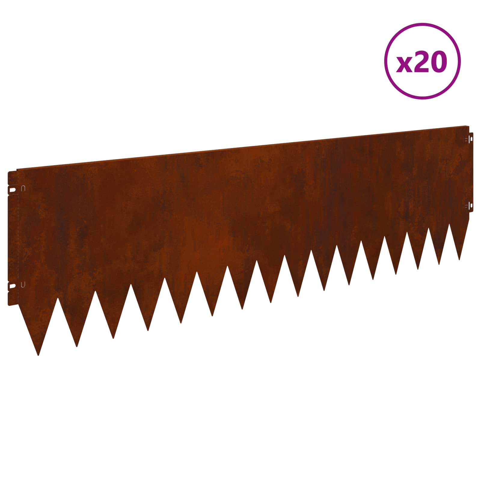 Raseneinfassung 10 pcs 103 x 10 cm Stahl Schwarz