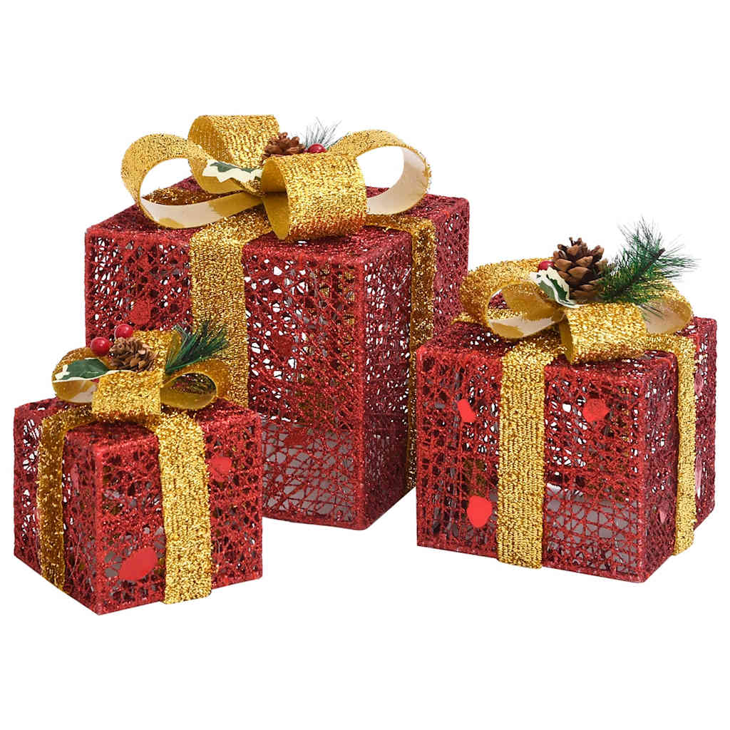 Geschenkboxen Deko-Set 3 Stk. Weiß Outdoor Indoor