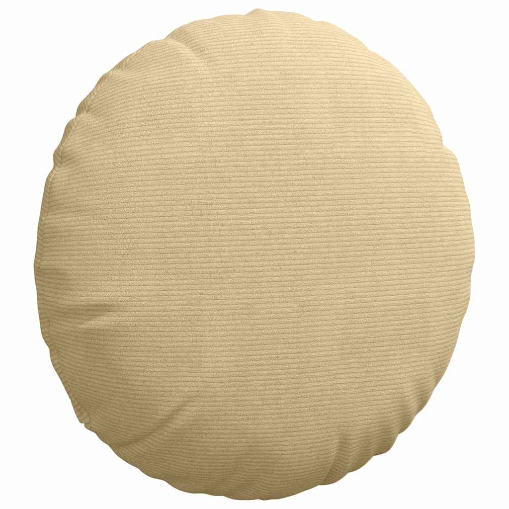 Sitzkissen 2 pcs Hellgrau Ø30 x 13 cm Cordstoff