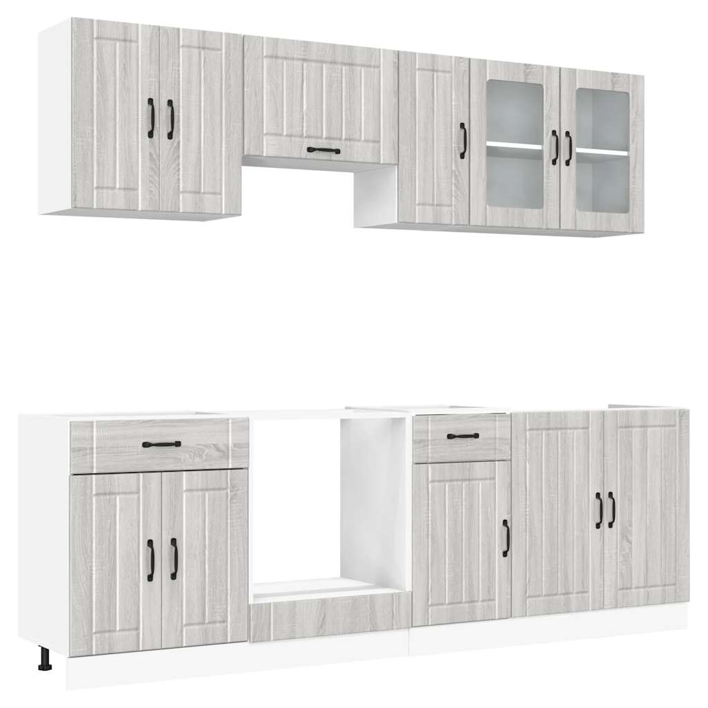 8-tlg. Küchenschrank-Set Kalmar Weiß Holzwerkstoff
