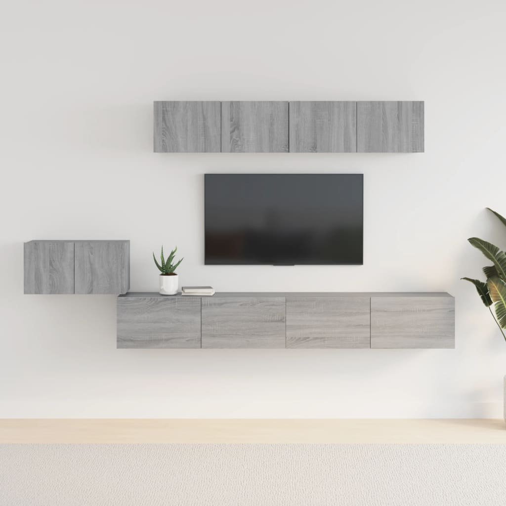 5-tlg. TV-Schrank-Set Weiß Holzwerkstoff