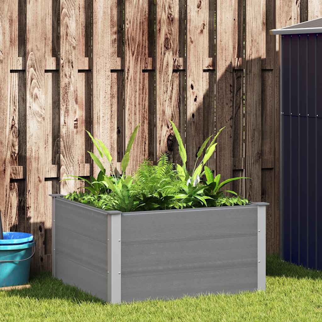 Garten-Hochbeet 200x50x54 cm WPC Grau