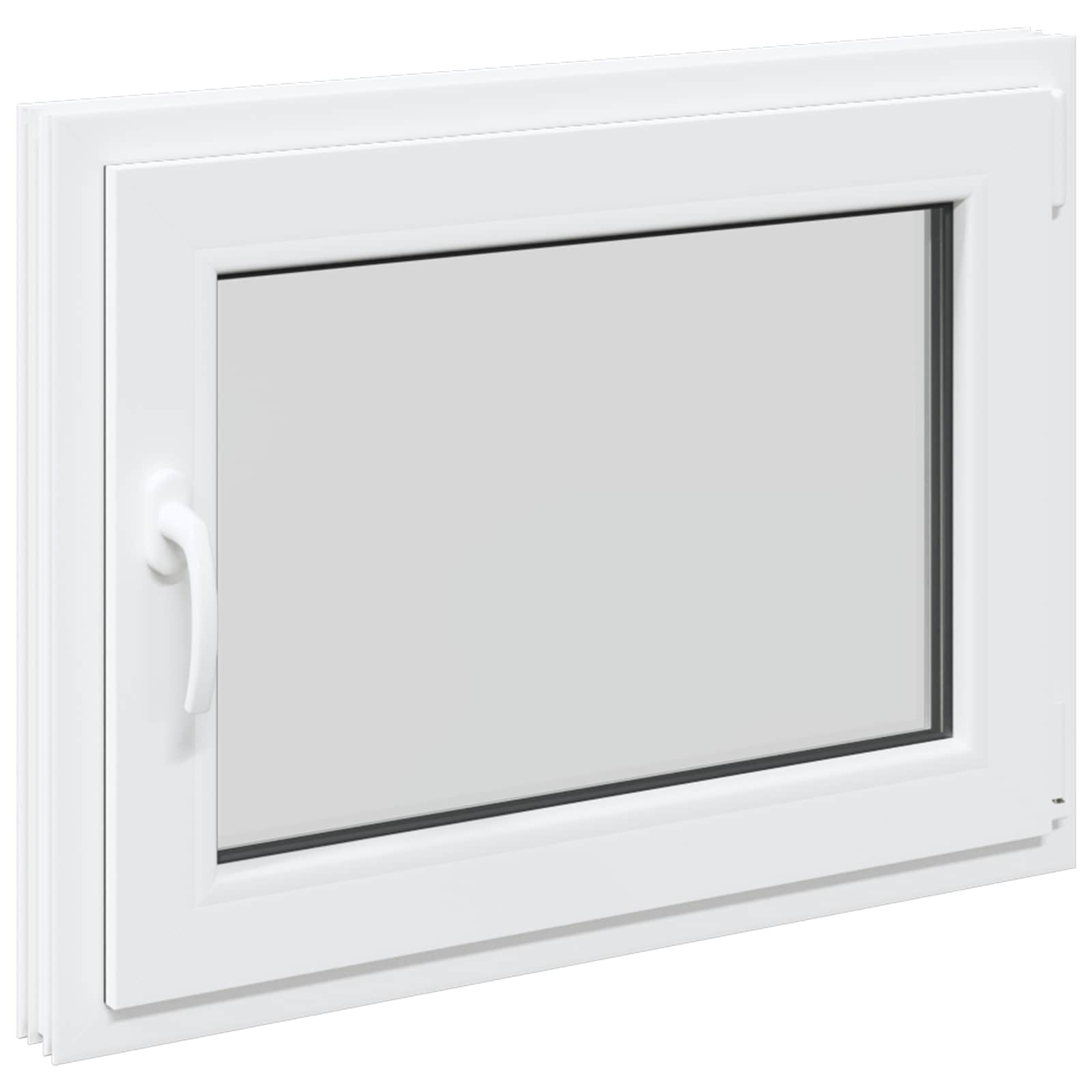 Kellerfenster RISOR 50 x 50 cm PVC und Glas Weiß