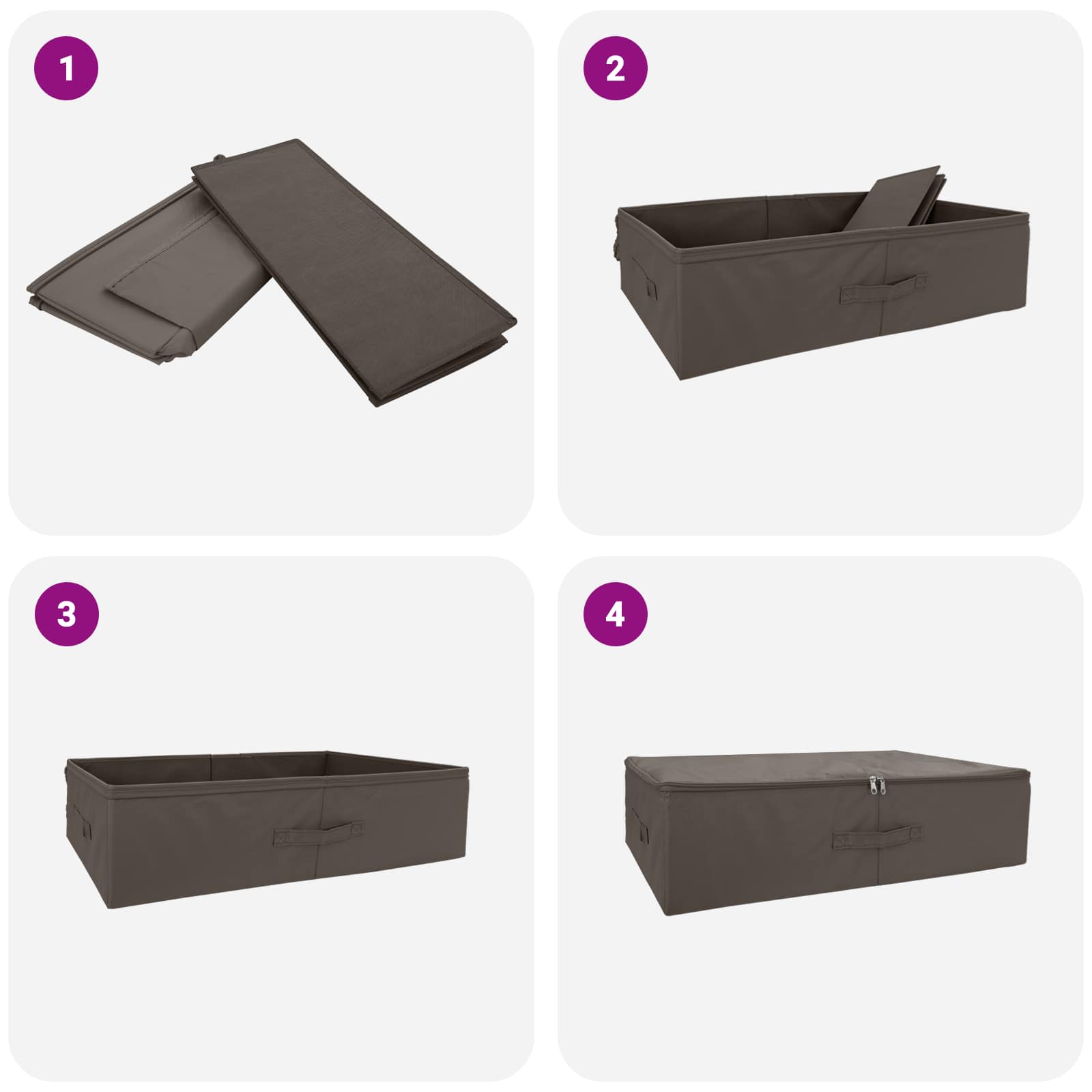 Aufbewahrungsbox Stoff 50x30x25 cm Anthrazit
