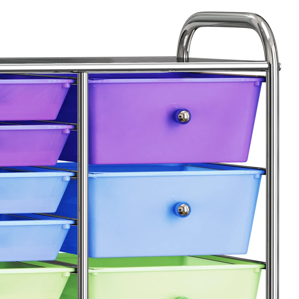 Schubladenwagen mit 4 Schubladen Rosa Kunststoff