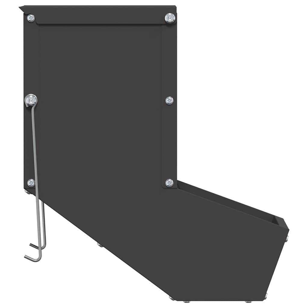 Kaninchenfütterer Schwarz 12,5 x 26 x 28,5 cm