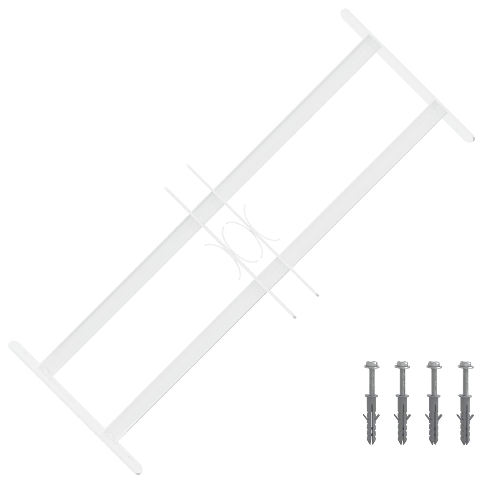 Sicherheitsgitter für Fenster mit 2 Querstangen 43-74 cm