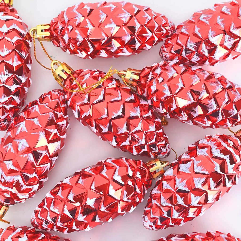 Weihnachts-Tannenzapfen Ball 40 pcs Silber Kunststoff