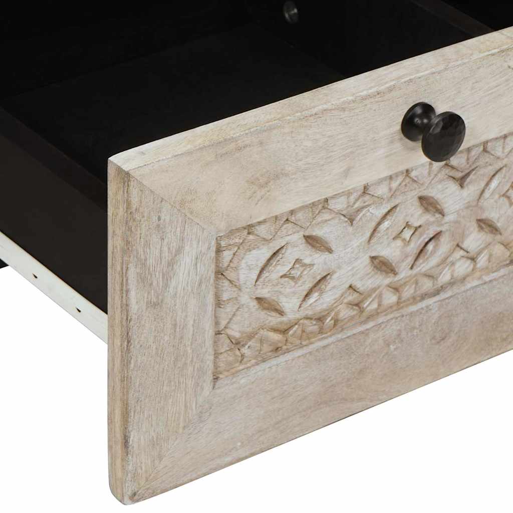 TV-Schränk mit Schubladen 100 x 33 x 46 cm Massivholz Mango